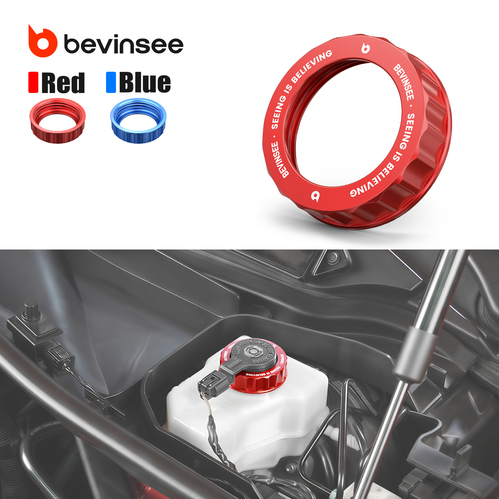 Brake Fluid - Tutup Reservoir Cairan Rem Aluminium BEVINSEE