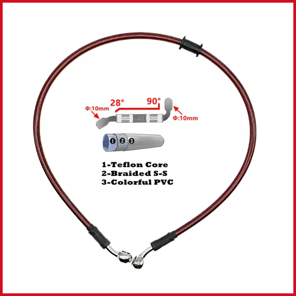 28-90 Derajat 10Mm Banjo 300Mm - Motorcycle Brake Cable ulasan dan harga